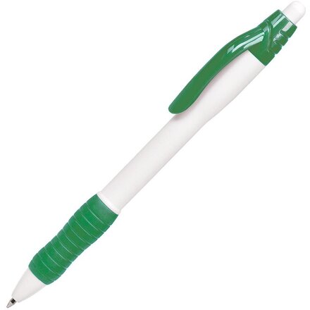 Ручка шариковая автоматическая "N4" белый/зеленый