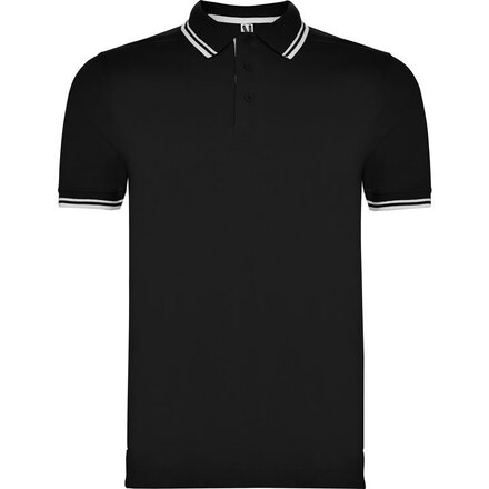 Рубашка-поло мужская "Montreal" 230, XL, черный/белый