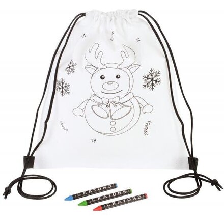 Рюкзак-мешок "Colourful Elk" белый/черный