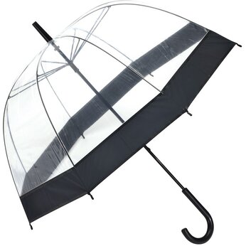 Зонт-трость "Honeymoon" прозрачный/черный