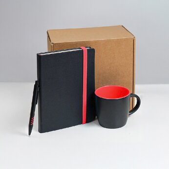 Набор подарочный "Hyper", черный/красный