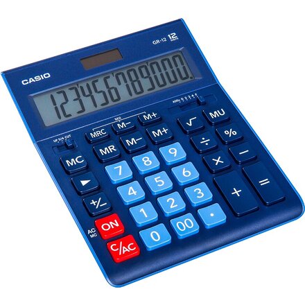 Калькулятор настольный "GR-12" синий