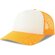 Бейсболка "Rapper-S",  белый/желтый