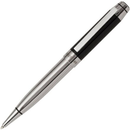 Ручка шариковая автоматическая "Heritage Black" серебристый/черный