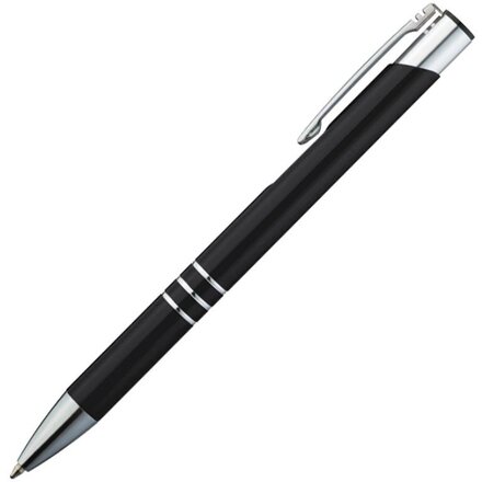 Ручка шариковая автоматическая "Ascot" черный/серебристый