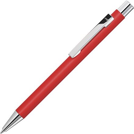 Ручка шариковая автоматическая "Straight Si" красный/серебристый
