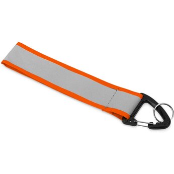 Брелок-ремувка с карабином "Reflector" , серебристый/оранжевый