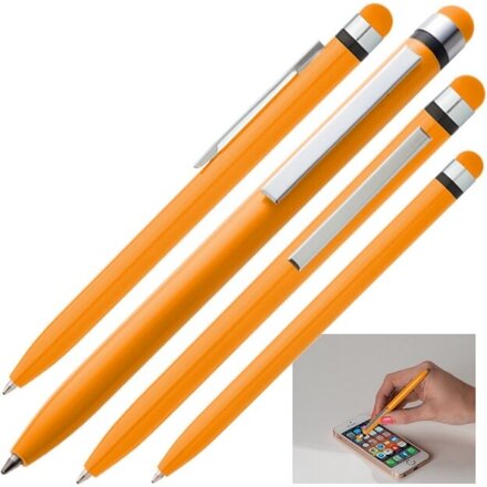 Ручка шариковая автоматическая "Nottingham" оранжевый/серебристый