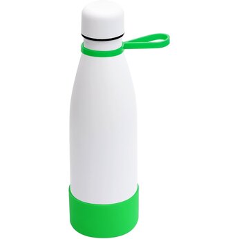 Термобутылка  "Olivia To Go" с манжетой, белый/зеленый