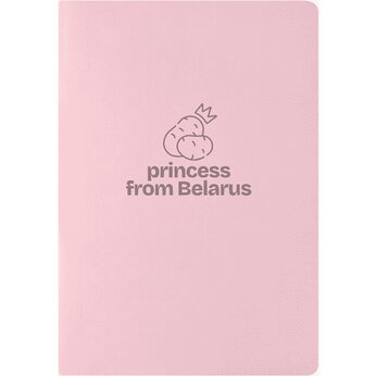 Бизнес тетрадь А5 «Princess from Belarus» soft touch, зефирный розовый