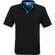 Рубашка-поло мужская "Solo" 180, XL, черный/аква