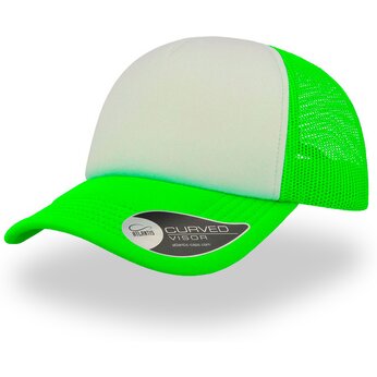 Бейсболка "Rapper" белый/ярко-зеленый