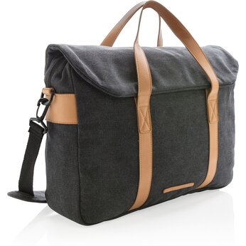 Сумка для ноутбука "Canvas" черный/светло-коричневый