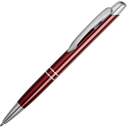 Ручка шариковая автоматическая "Имидж" красный/серебристый
