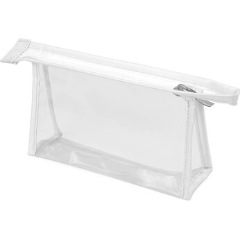 Прозрачная пластиковая косметичка Lucy, белый/прозрачный