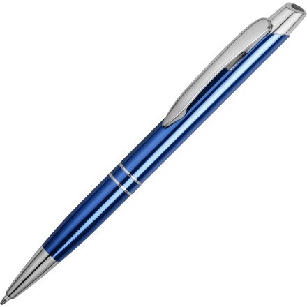 Ручка шариковая автоматическая "Имидж" синий/серебристый