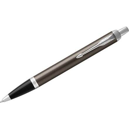 Ручка шариковая автоматическая "IM Dark Espresso CT" серо-коричневый/серебристый