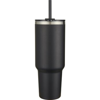 Термокружка "Sydney" с соломинкой,  черный