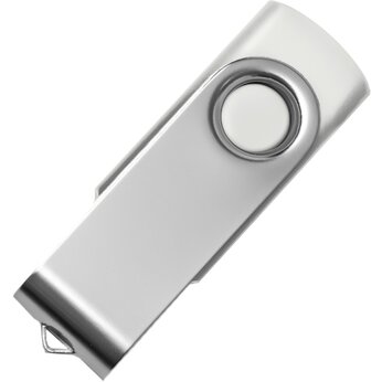 Карта памяти USB Flash 2.0 8 Gb "Dot" белый/серебристый