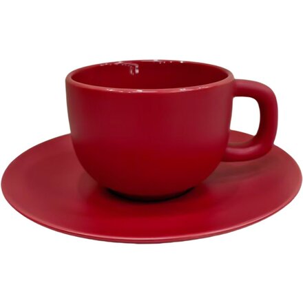 Чашка с блюдцем "Frozen" красный