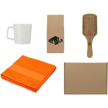 Подарочный набор для ванны с полотенцем, расческой и кружкой