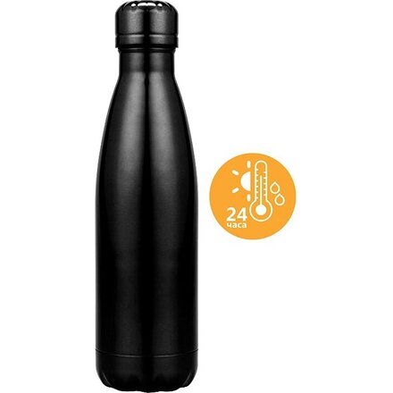 Бутылка для воды "Актив" термическая, черный