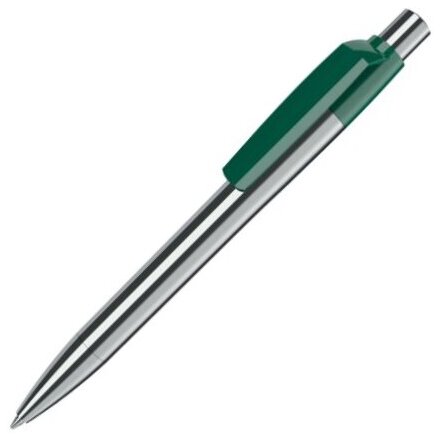 Ручка шариковая автоматическая "Mood Metal M M1" серебристый/темно-зеленый