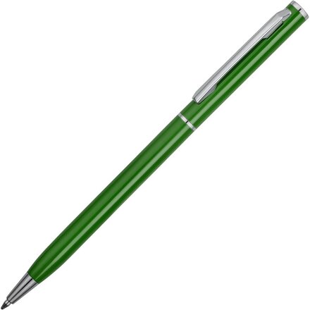 Ручка шариковая автоматическая "Атриум" зеленый/серебристый