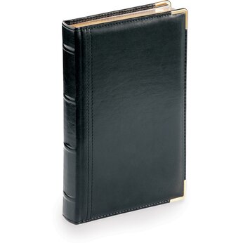 Ежедневник полудатированный "Boss" черный, срез золотистый