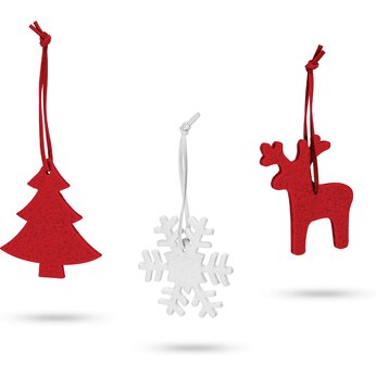Набор новогодних игрушек "Zermatt" красный/белый