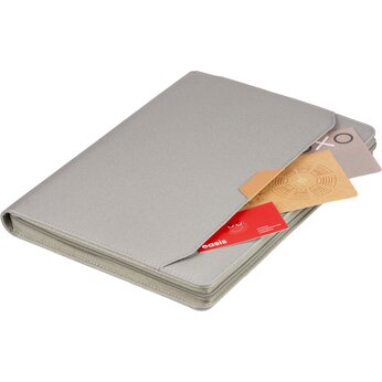 Портфолио А4 из RPET на молнии "Harvey", 40 л FSC бумаги, серый