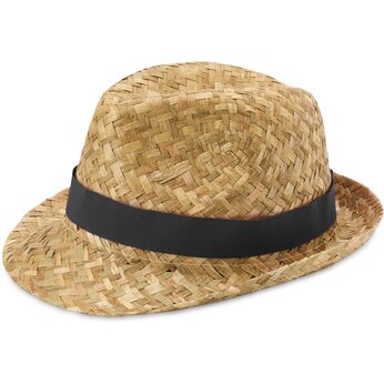 Pricus соломенная шляпа - сплошной черный / Натуральный