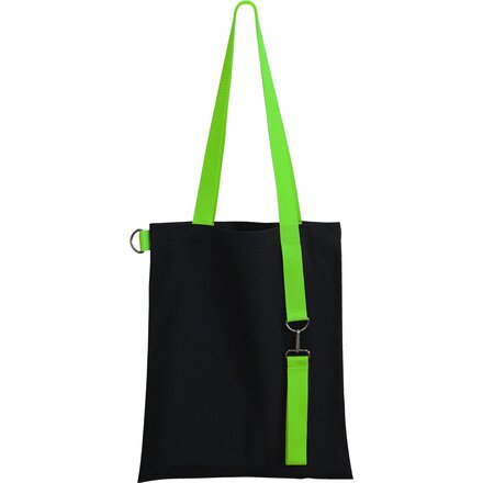 Сумка для покупок  "Superbag black" с ремувкой "4sb", черный/салатовый 360 C