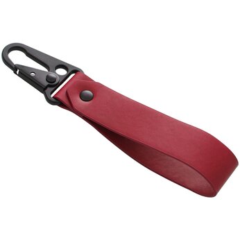Брелок-ремувка из эко-кожи с карабином "Domino", красный