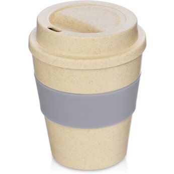 Стакан "Madrid" с крышкой, бежевый/серый