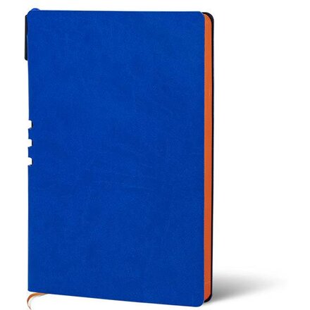 Ежедневник недатированный "Lorex" А5, синий, срез оранжевый