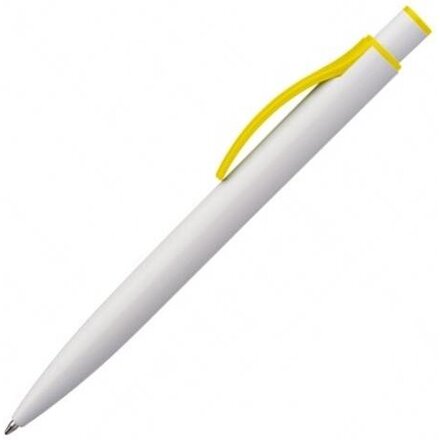 Ручка шариковая автоматическая "Legnano" белый/желтый