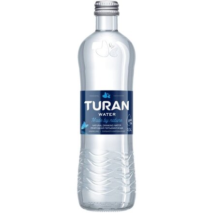 Вода питьевая "Тuran" газированная, 0,5 л.