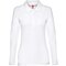 Рубашка-поло женская "Bern" 210, M, с длинным рукавом, белый