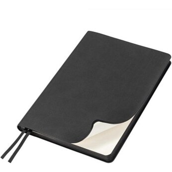 Ежедневник недатированный А5 "Flexy Soft Touch Latte", черный, срез черный