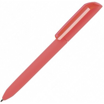 Ручка шариковая автоматическая "Flow Pure GOM 30 F" софт-тач, красный коралл