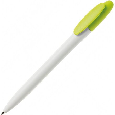 Ручка шариковая автоматическая "Bay MATT BC" белый/лимонный
