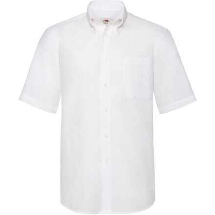 Рубашка мужская "Short Sleeve Oxford Shirt" 130, S, белый