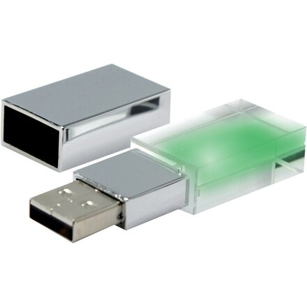 Карта памяти USB Flash 2.0 16 Gb "Moon" зеленый