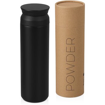 Вакуумный термос "Powder" 500 мл, тубус, черный