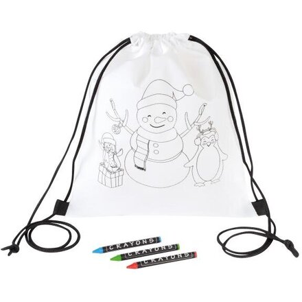 Рюкзак-мешок "Colourful Snowman" белый/черный