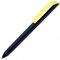 Ручка шариковая автоматическая "Flow Pure GOM KF" софт-тач, черный/неоновый желтый