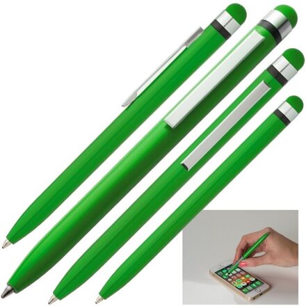 Ручка шариковая автоматическая "Nottingham" зеленый/серебристый