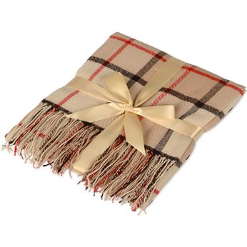 Плед "Tartan" бежевый