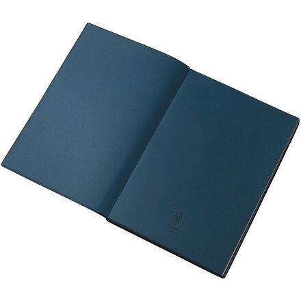 Блокнот в гибкой обложке А5 «C1» софт-тач, темно-синий